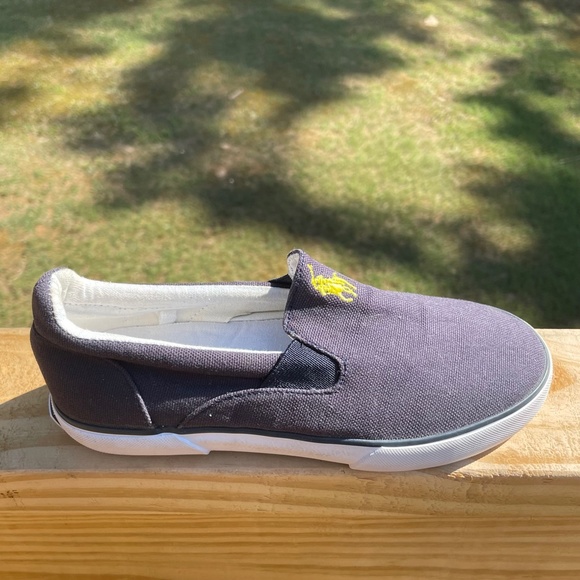 Polo Ralph Lauren Navy Canvas Slip--On Shoes Size 2 - Picture 9 of 13